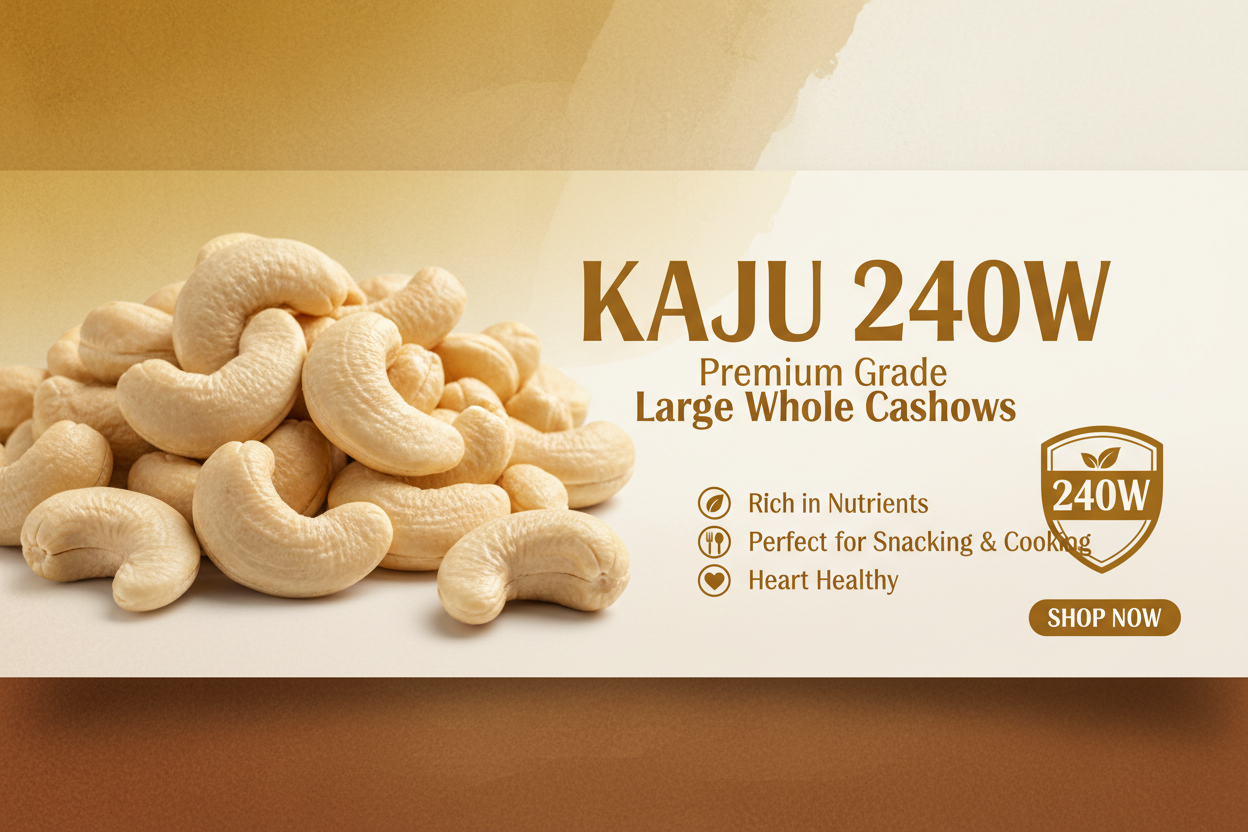 KAJU 240W Premium Cashews Banner